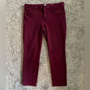 Gap Skinny Ankle Pant, Maroon, size 10